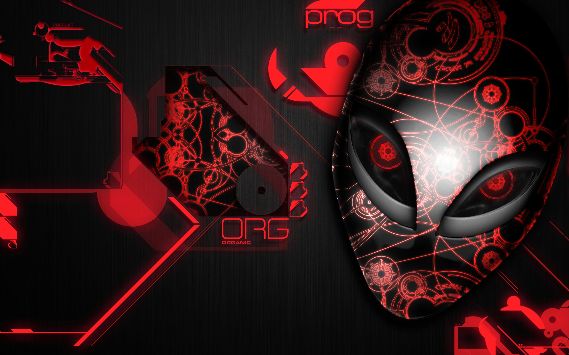 Alien Wallpaper Hd Desktop - Alienware Red , HD Wallpaper & Backgrounds