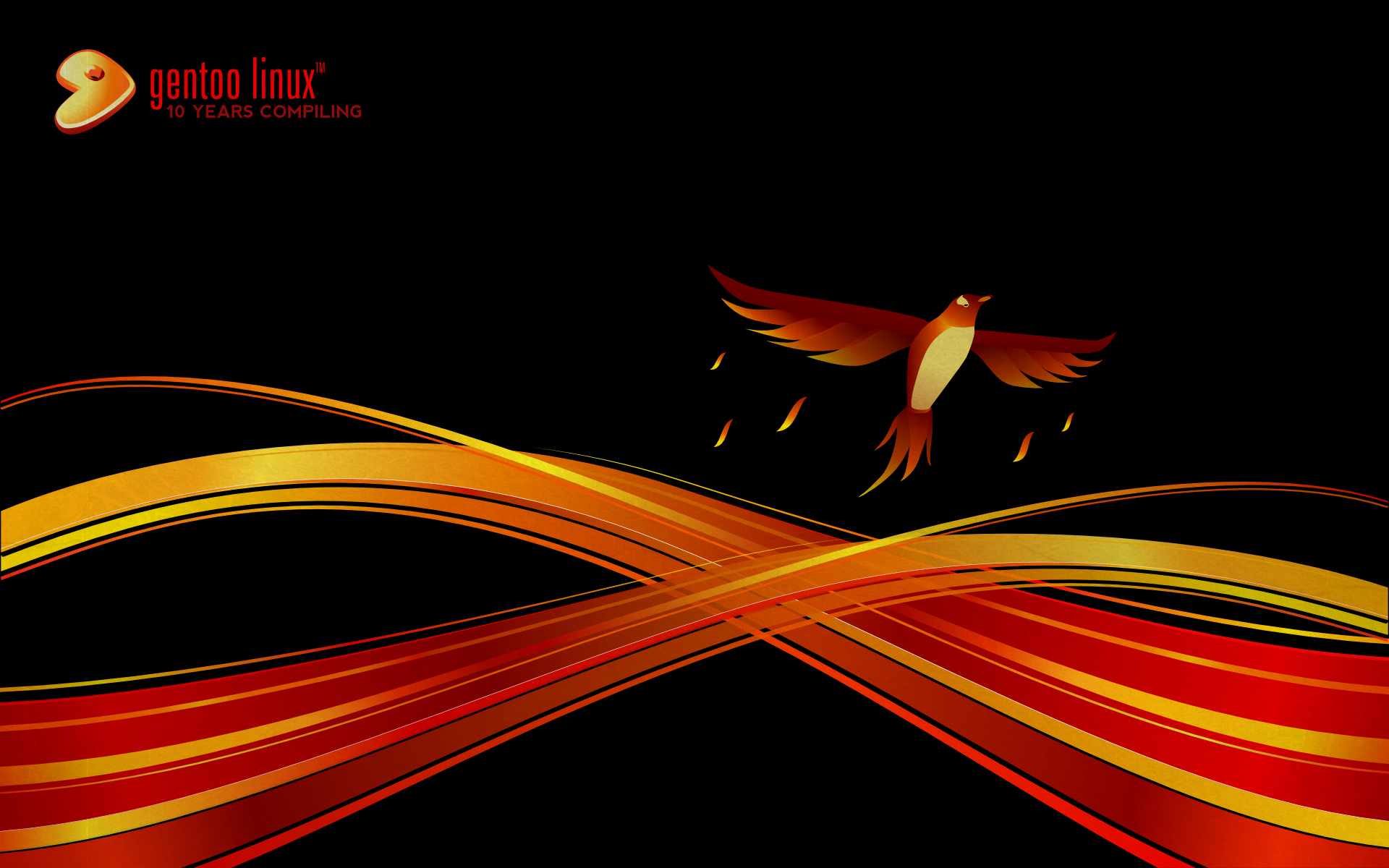 10 Years Compiling Red - Gentoo Linux , HD Wallpaper & Backgrounds