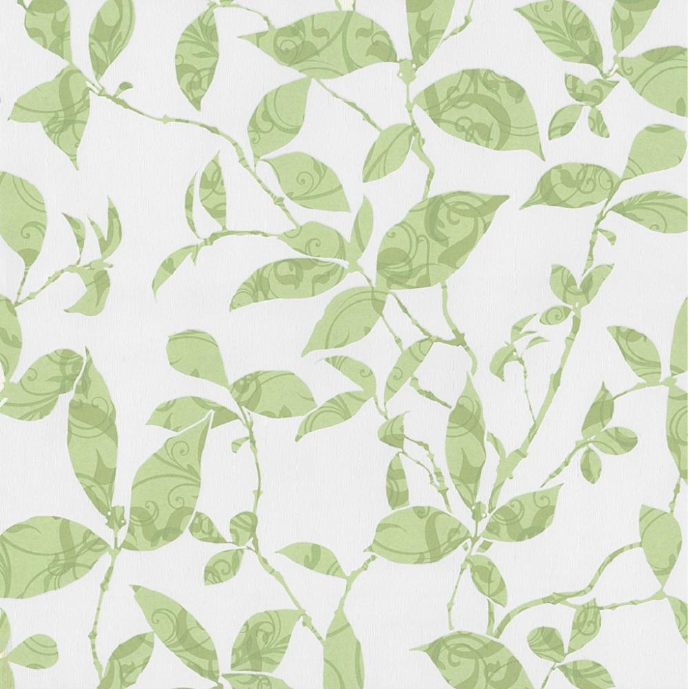 P S Tresor Patterned Leaf Trail Embossed Textured Wallpaper - Green Leaves Wallpaper Texture , HD Wallpaper & Backgrounds