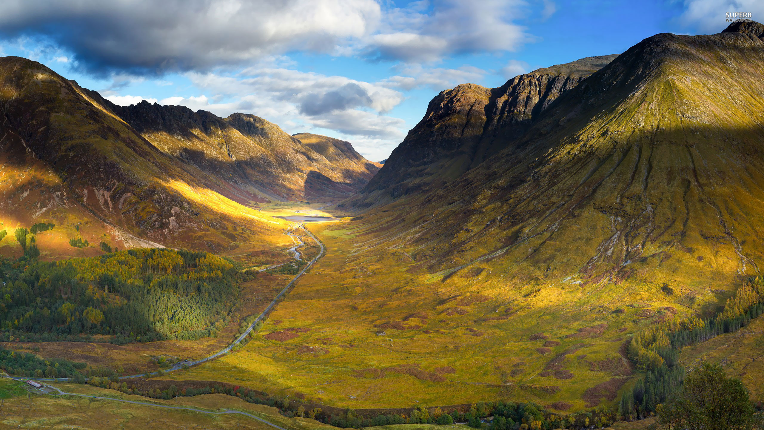 Mountain Valley Wallpaper - Glen Coe Scotland , HD Wallpaper & Backgrounds