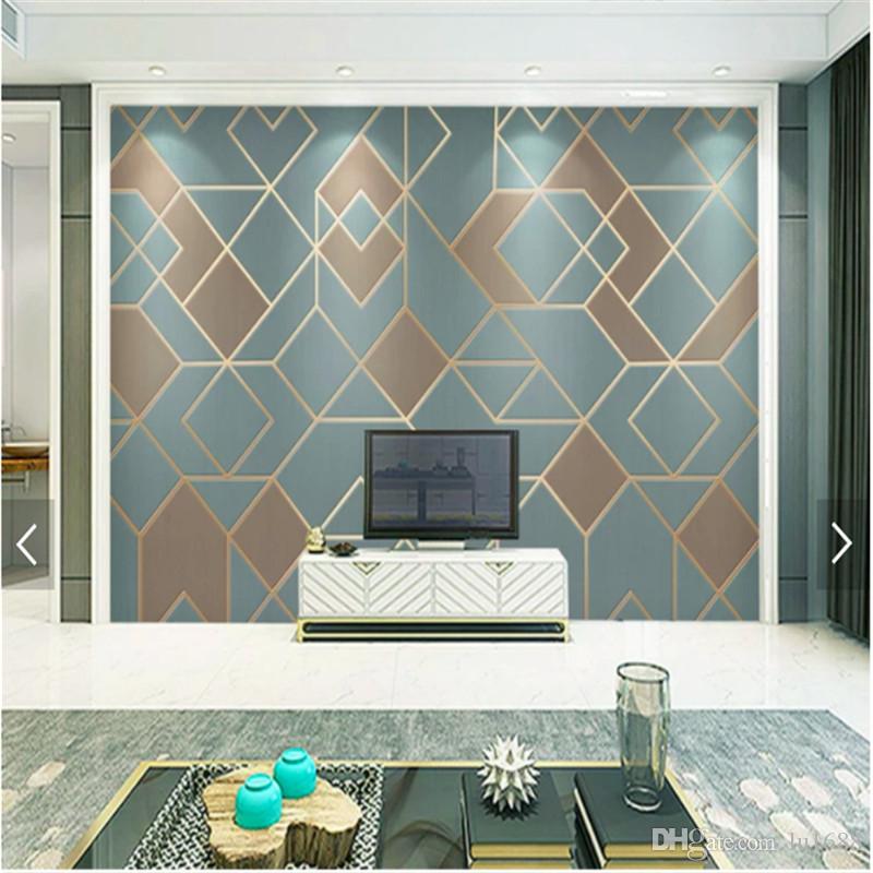 Abstract Geometric Pattern Wallpaper For Bedroom Modern - Marble Design For Wall Living Area , HD Wallpaper & Backgrounds