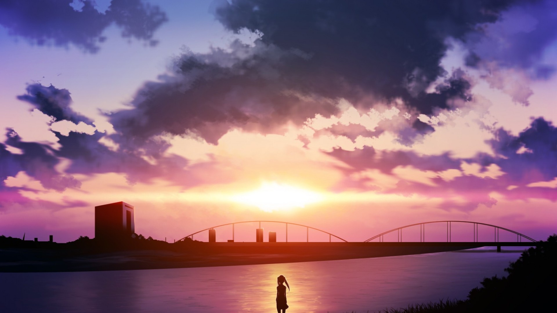 Anime Scenery Wallpaper Hd , HD Wallpaper & Backgrounds