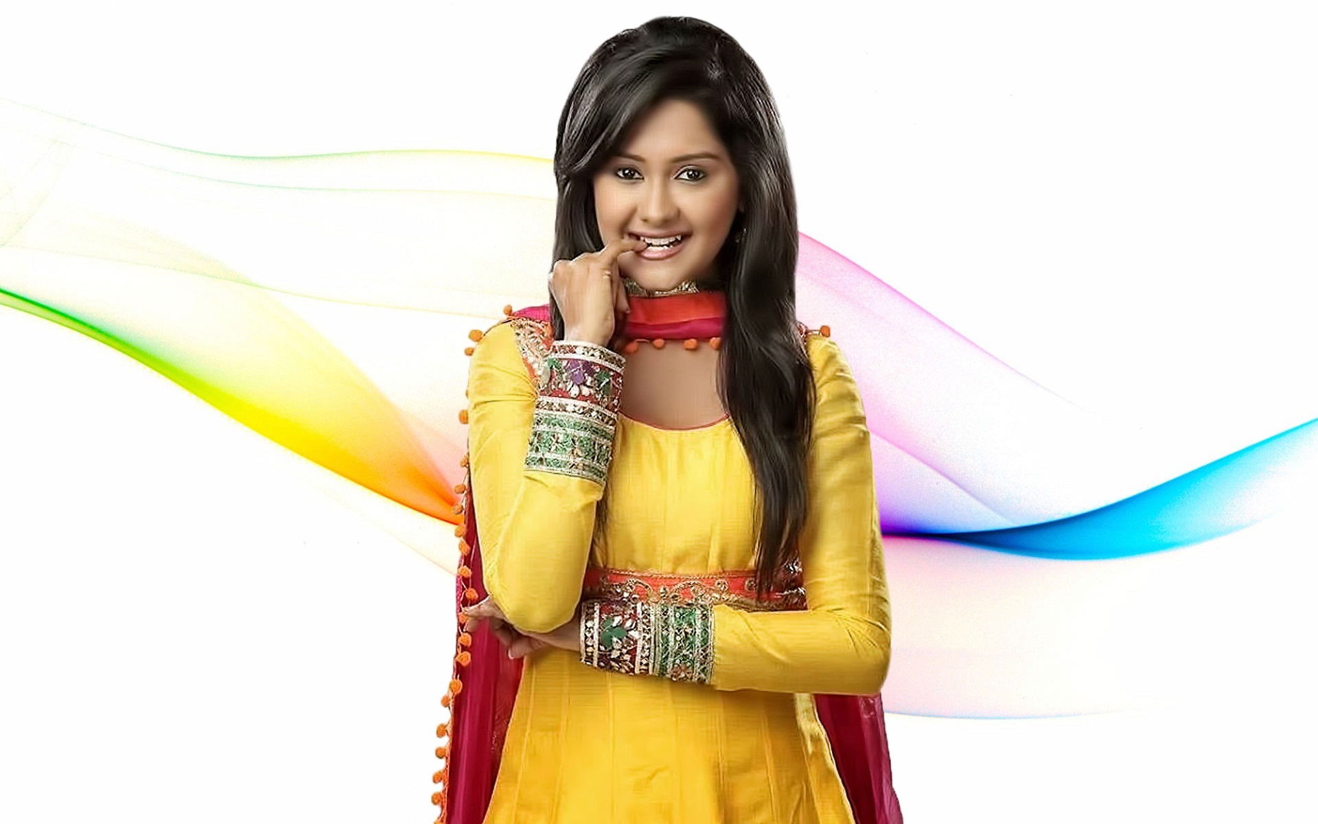 Serial Girl Wallpaper - Kanchi Singh In Saree , HD Wallpaper & Backgrounds