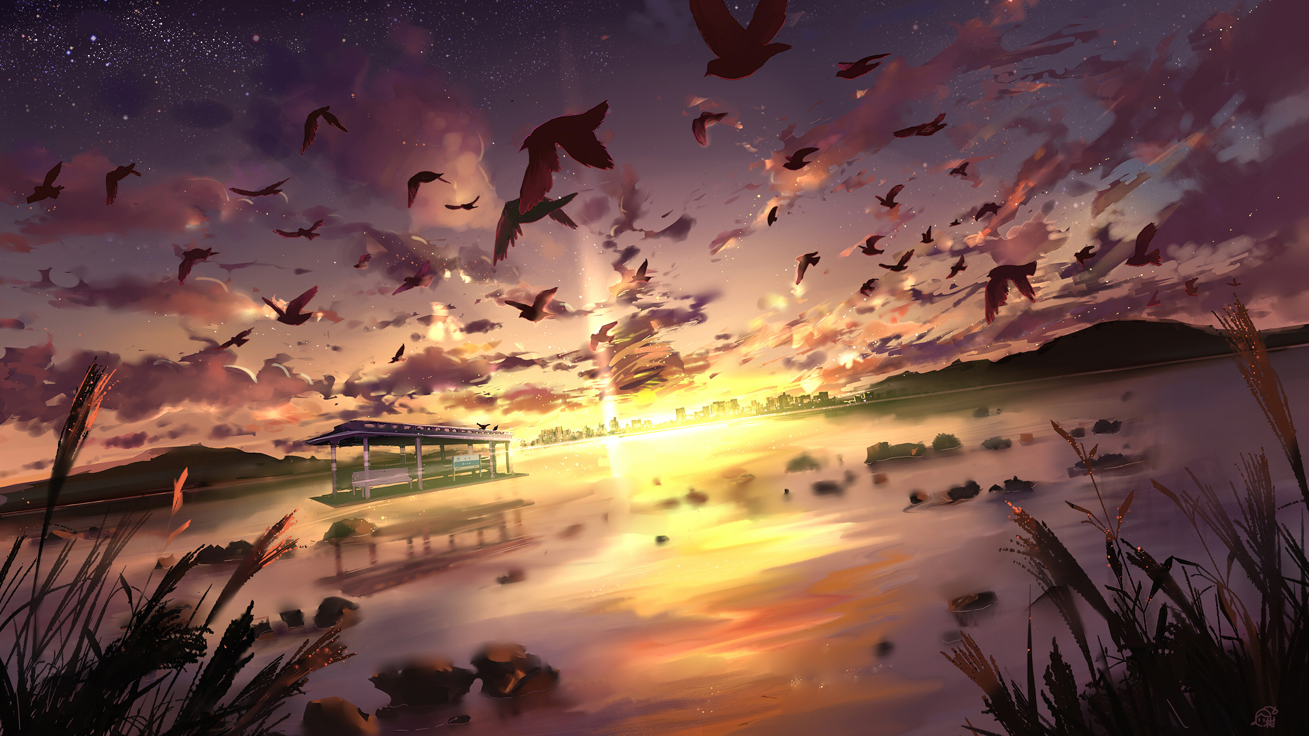 Anime Scenery Wallpaper - Anime Landscape , HD Wallpaper & Backgrounds