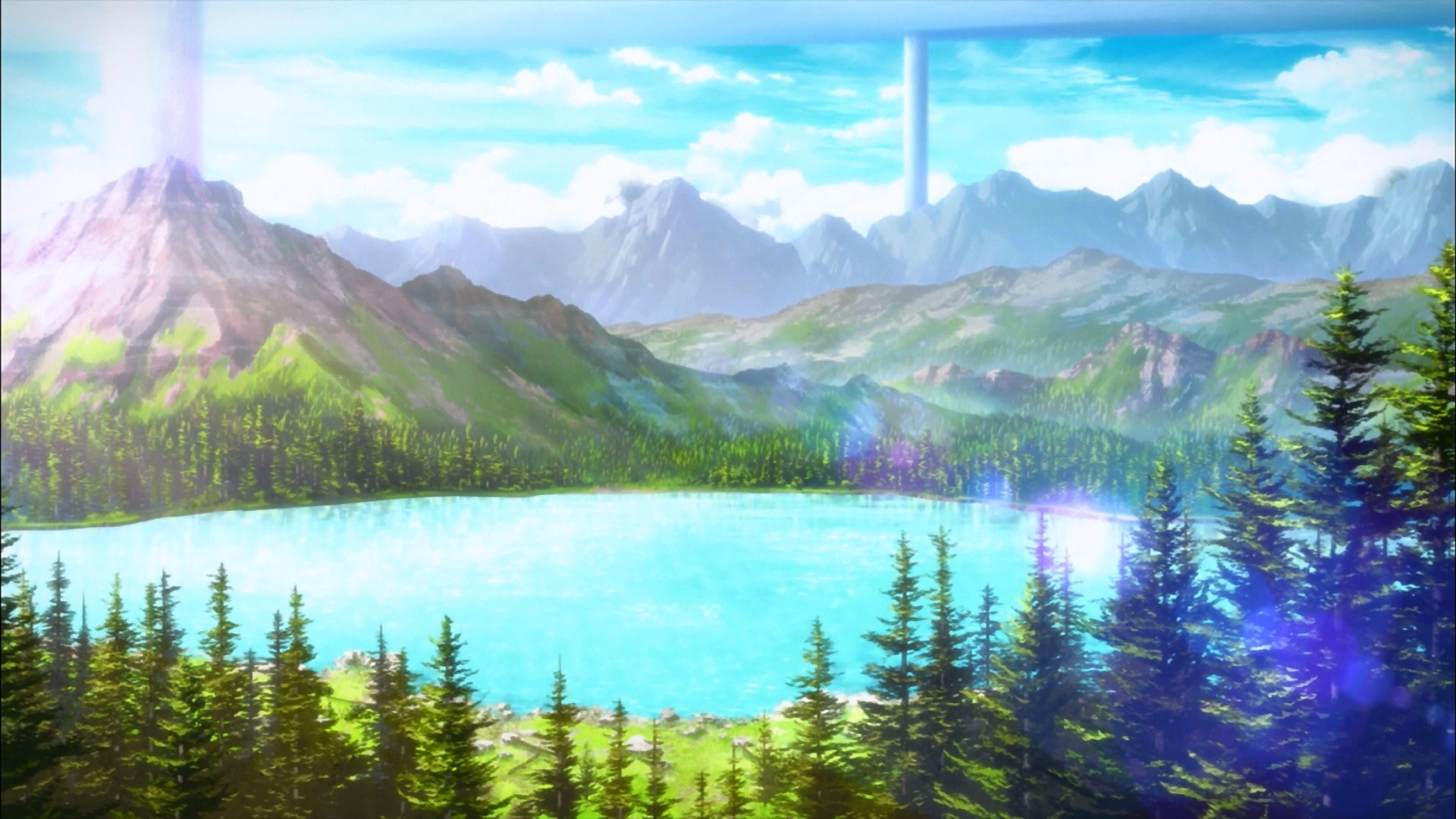 Anime - Anime Landscape , HD Wallpaper & Backgrounds
