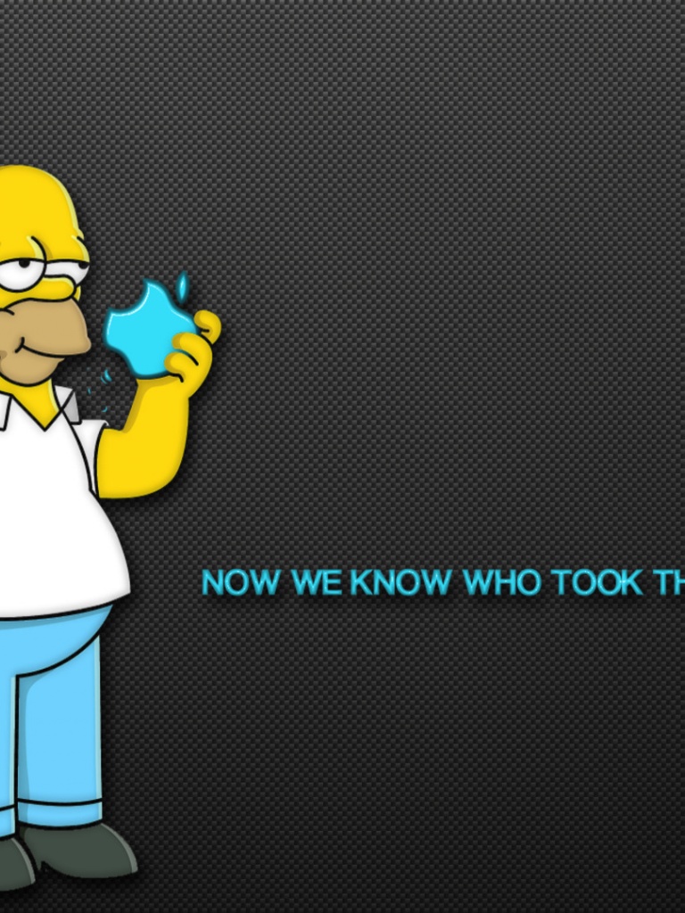 Homer Simpson Apple Logo , HD Wallpaper & Backgrounds