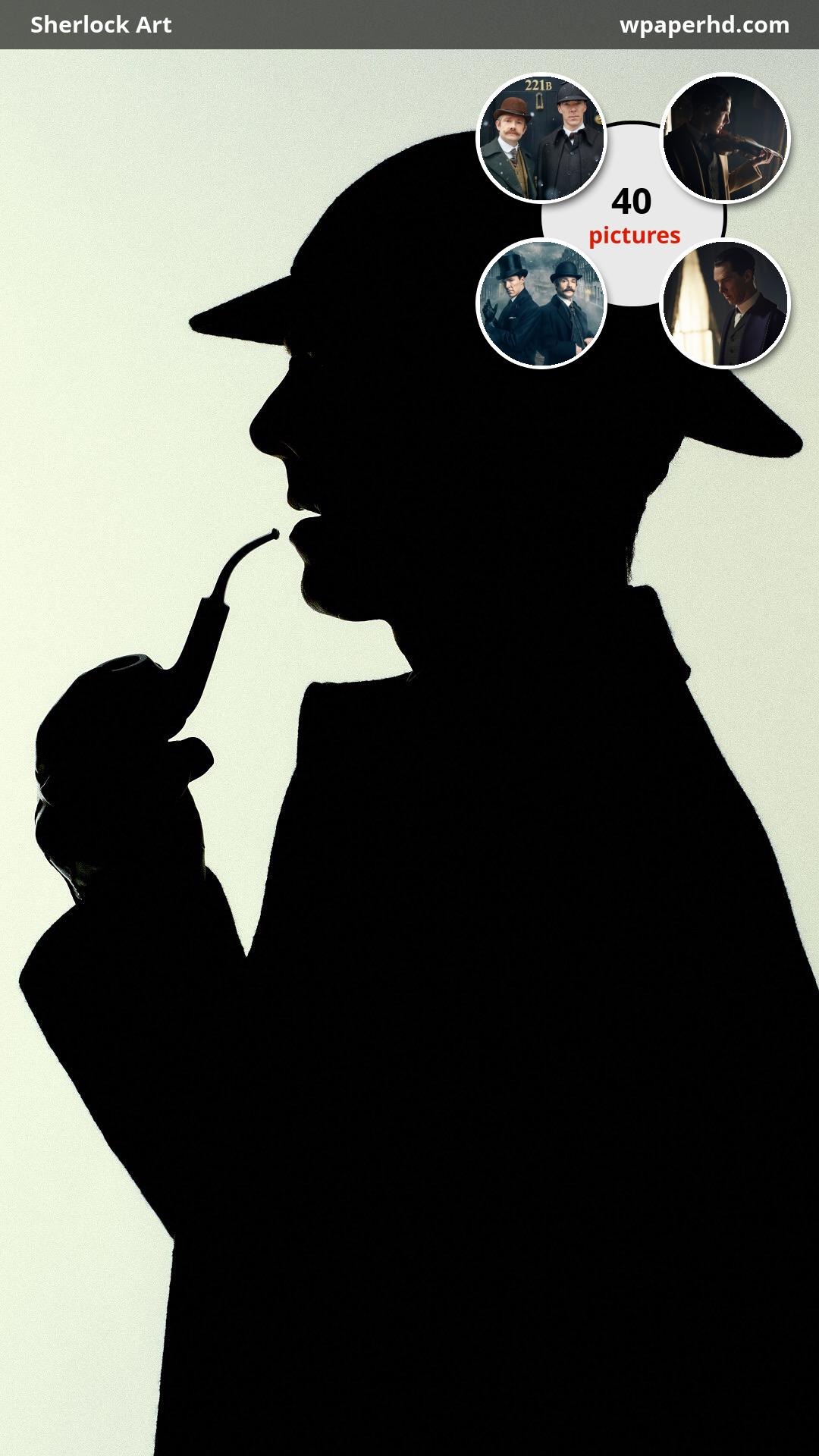 Sherlock - Benedict Cumberbatch Sherlock Holmes Silhouette , HD Wallpaper & Backgrounds
