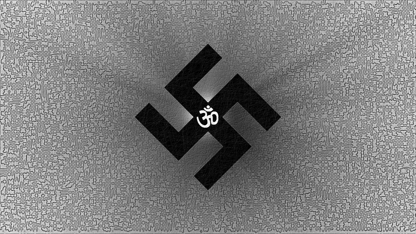 Om Swastik - - Om With Swastik , HD Wallpaper & Backgrounds