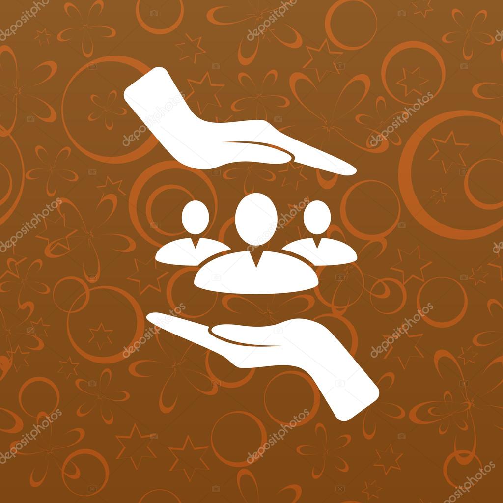 Group Of People And Hands Icon Stock Vector - Illustration , HD Wallpaper & Backgrounds