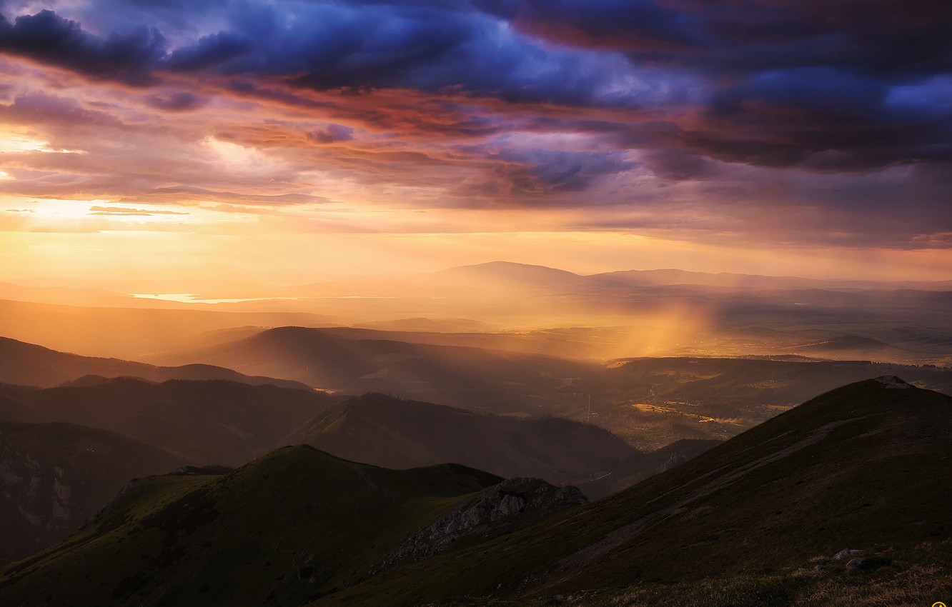 Photo Wallpaper The Sky, Clouds, Light, Mountains, - Rainy Sky Wallpaper Hd , HD Wallpaper & Backgrounds