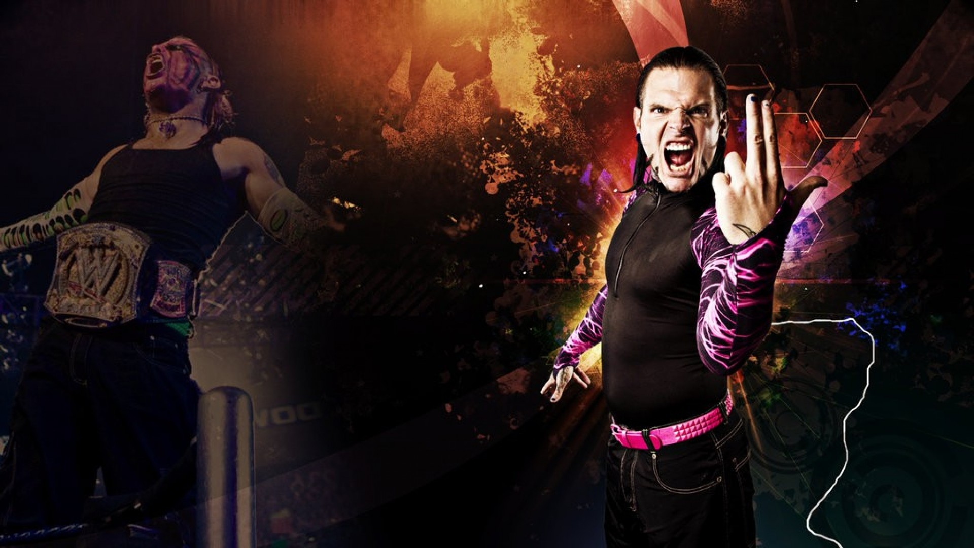Jeff Hardy Wwe Superstar Hd Wallpaper Wide - Jeff Hardy Wwe Wallpaper Hd , HD Wallpaper & Backgrounds