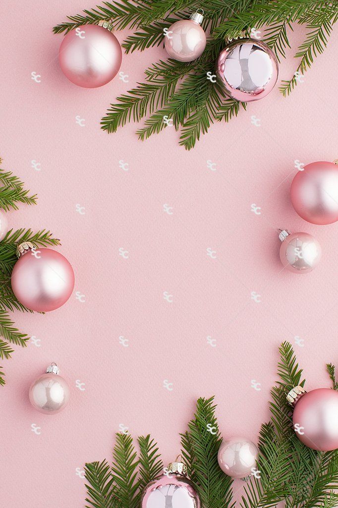 Holiday Christmas Styled Stock Photography For Commercial - Blush Christmas Background , HD Wallpaper & Backgrounds
