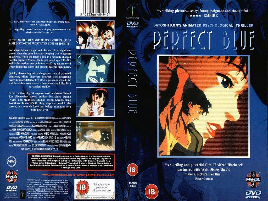 Perfect Blue - Perfect Blue Dvd Cover , HD Wallpaper & Backgrounds