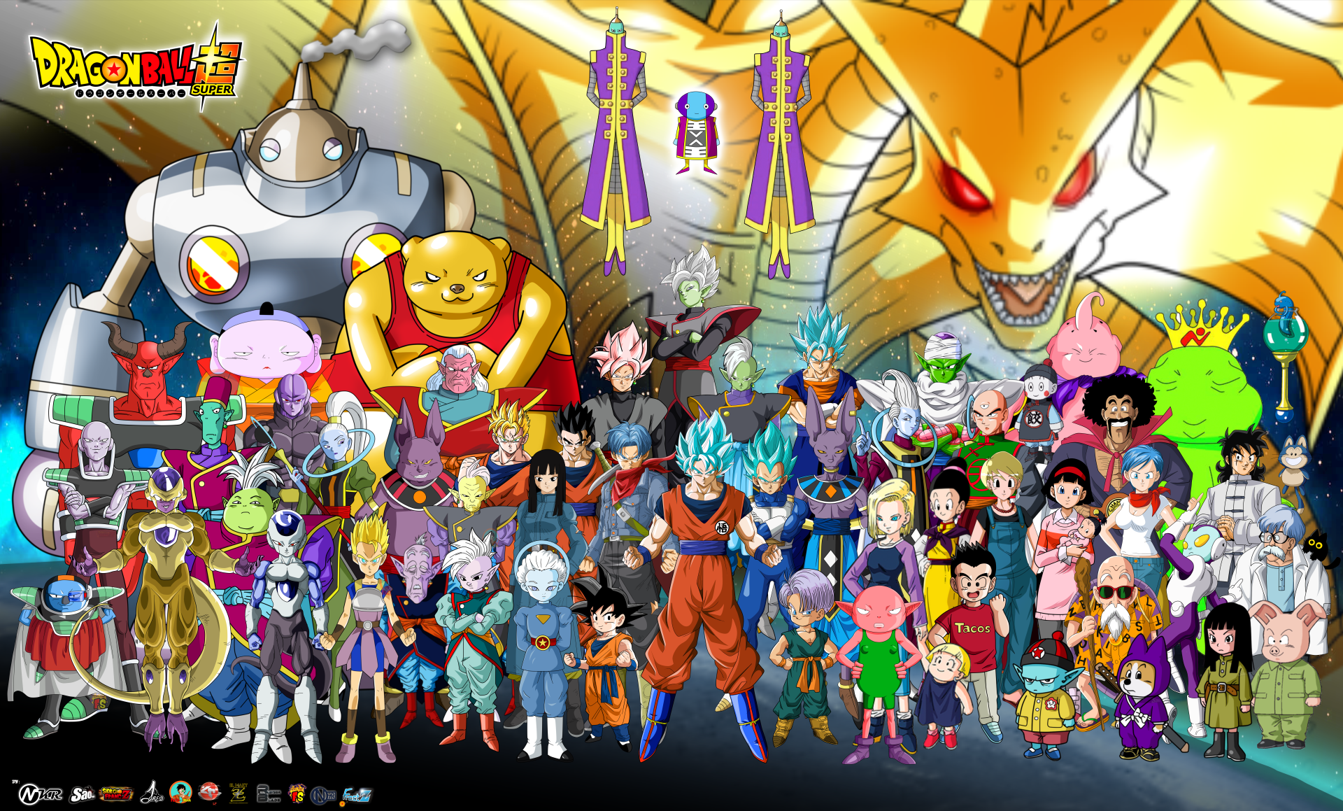Wallpapers Id - - Dragon Ball Super All Universes Fighters , HD Wallpaper & Backgrounds