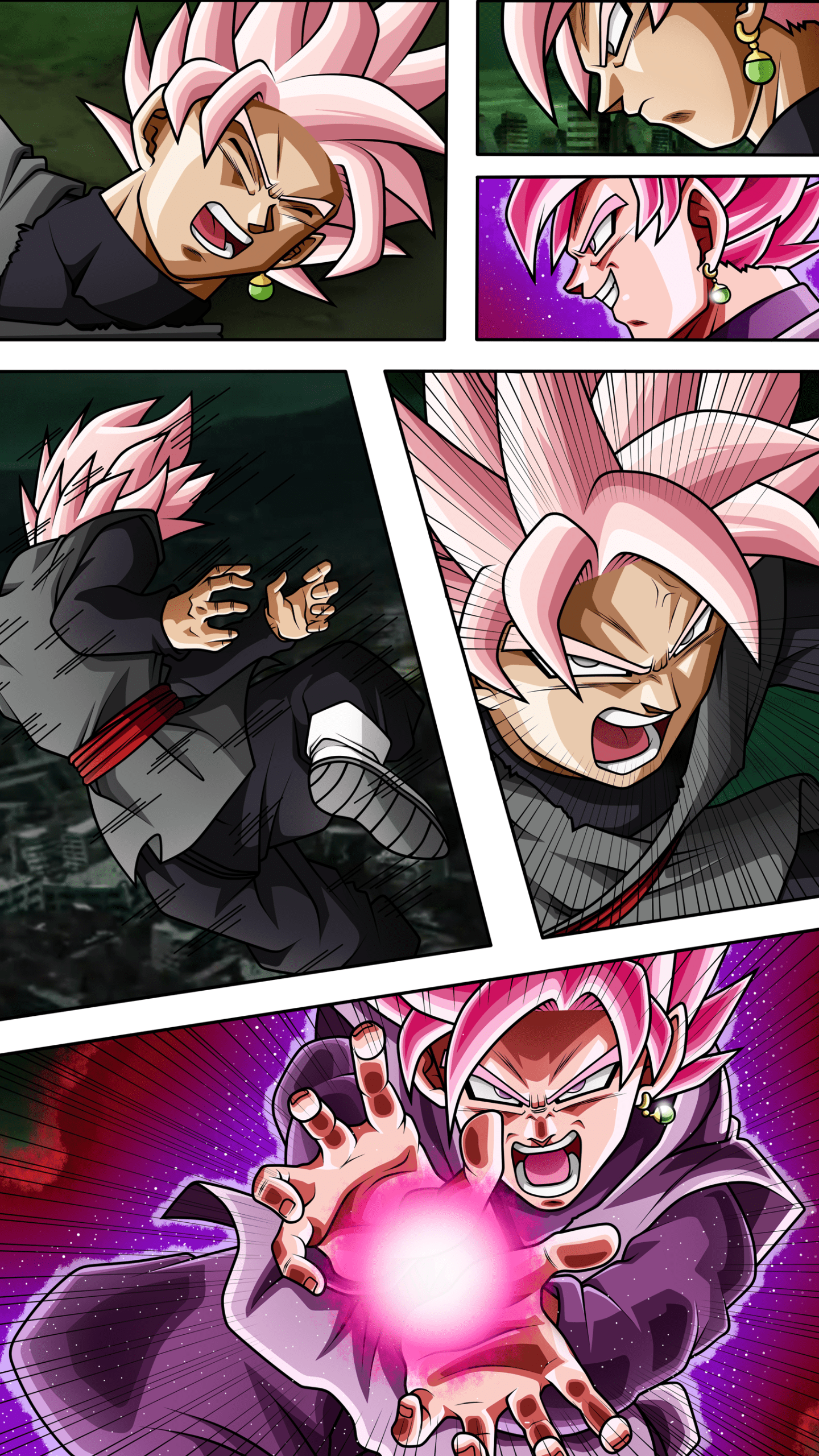 7 Plus Super Saiyan Dragon Ball Goku - Black Goku Ssj Rose , HD Wallpaper & Backgrounds
