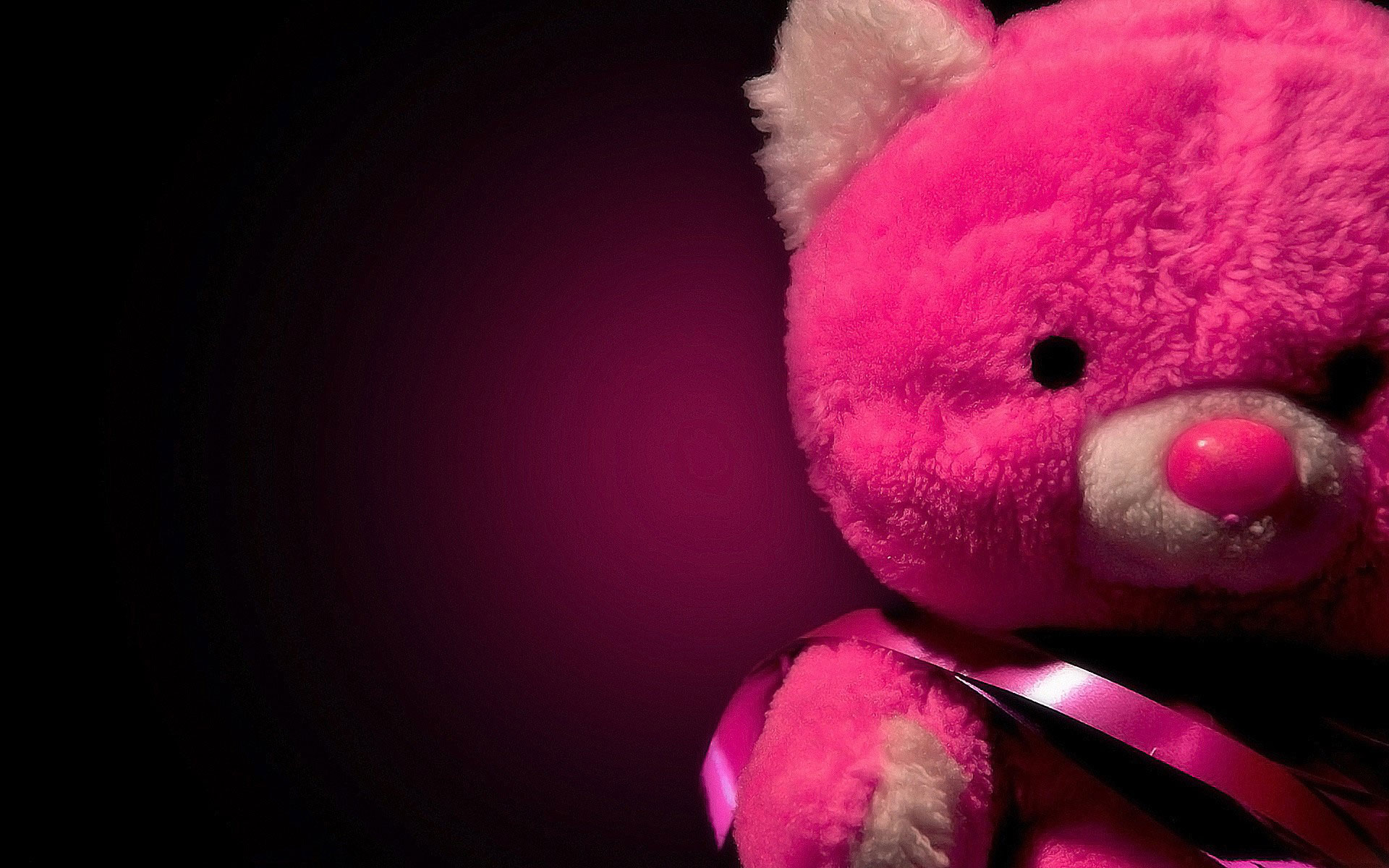 Pink Love Wallpapers - Sad Teddy Bear Red , HD Wallpaper & Backgrounds