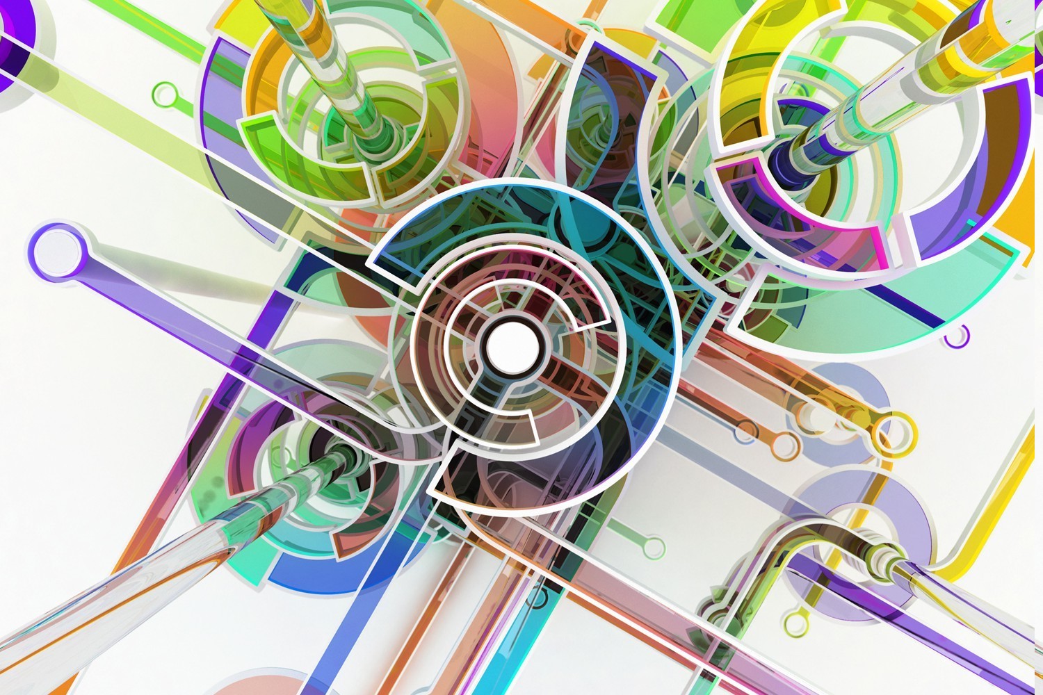 Digital Art, Abstract, Circle, Colorful, 3d, Lines, - 3d Abstract Background Hd , HD Wallpaper & Backgrounds