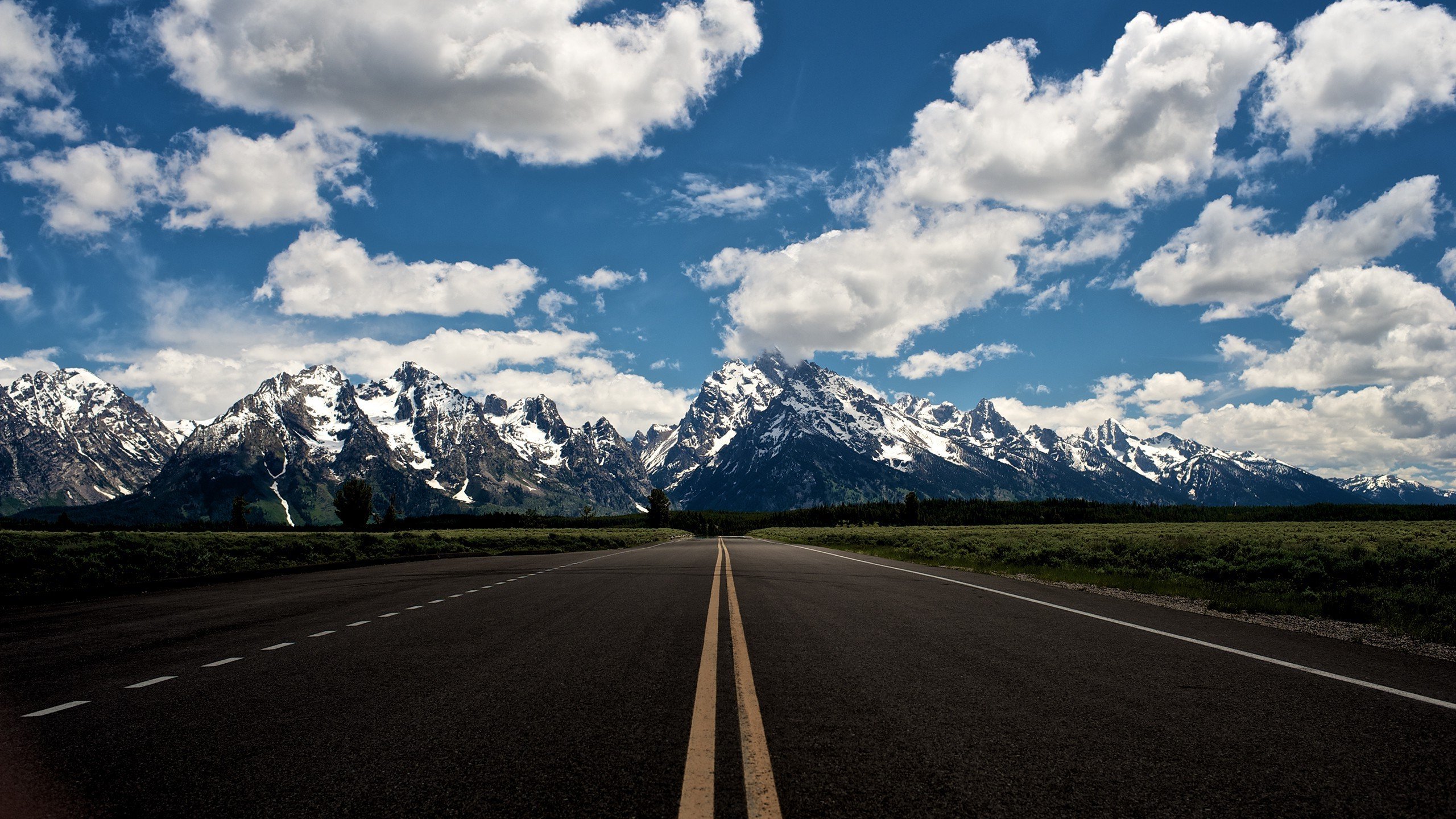 Tetons Pictures Wallpaper Hd - Road Highway Mountain Background , HD Wallpaper & Backgrounds