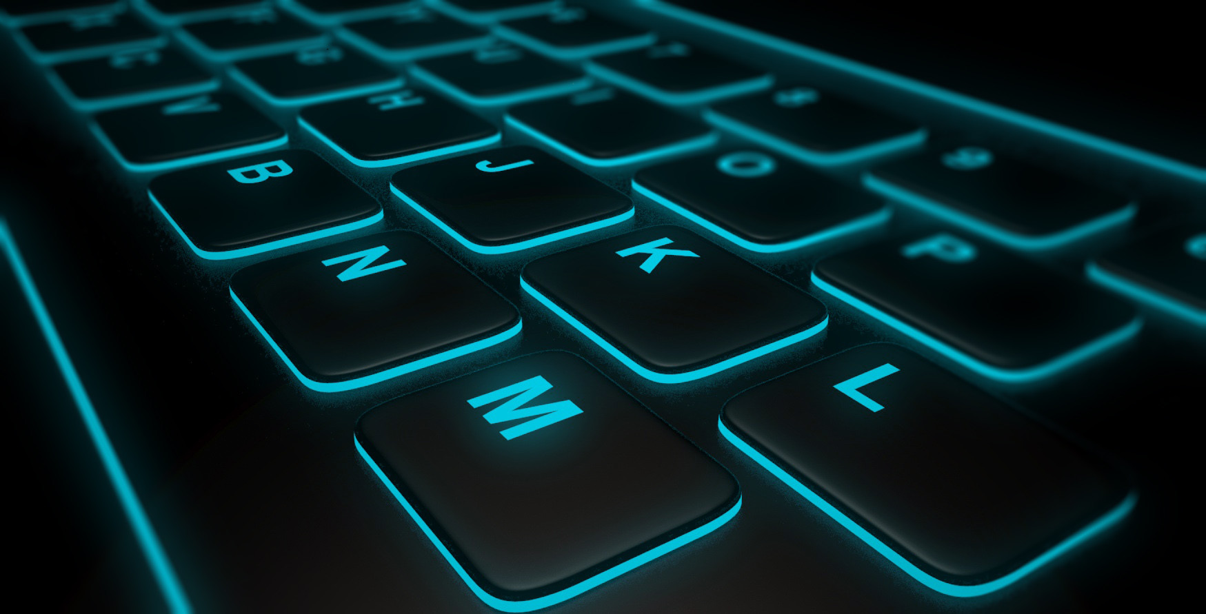 Neon Keyboard Wallpaper - Computer Keyboard , HD Wallpaper & Backgrounds