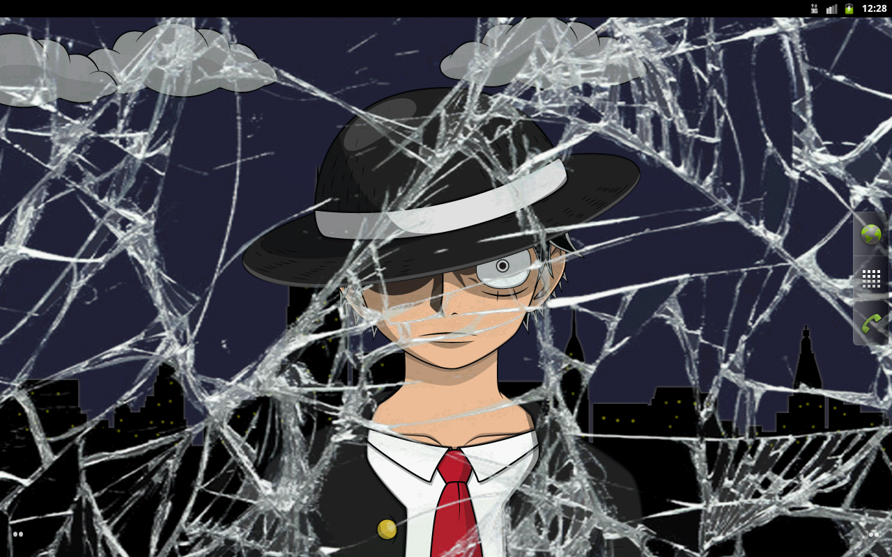 Mafia Anime Live Wallpaper Cracked Screen - Cracked Screen Wallpaper Anime , HD Wallpaper & Backgrounds