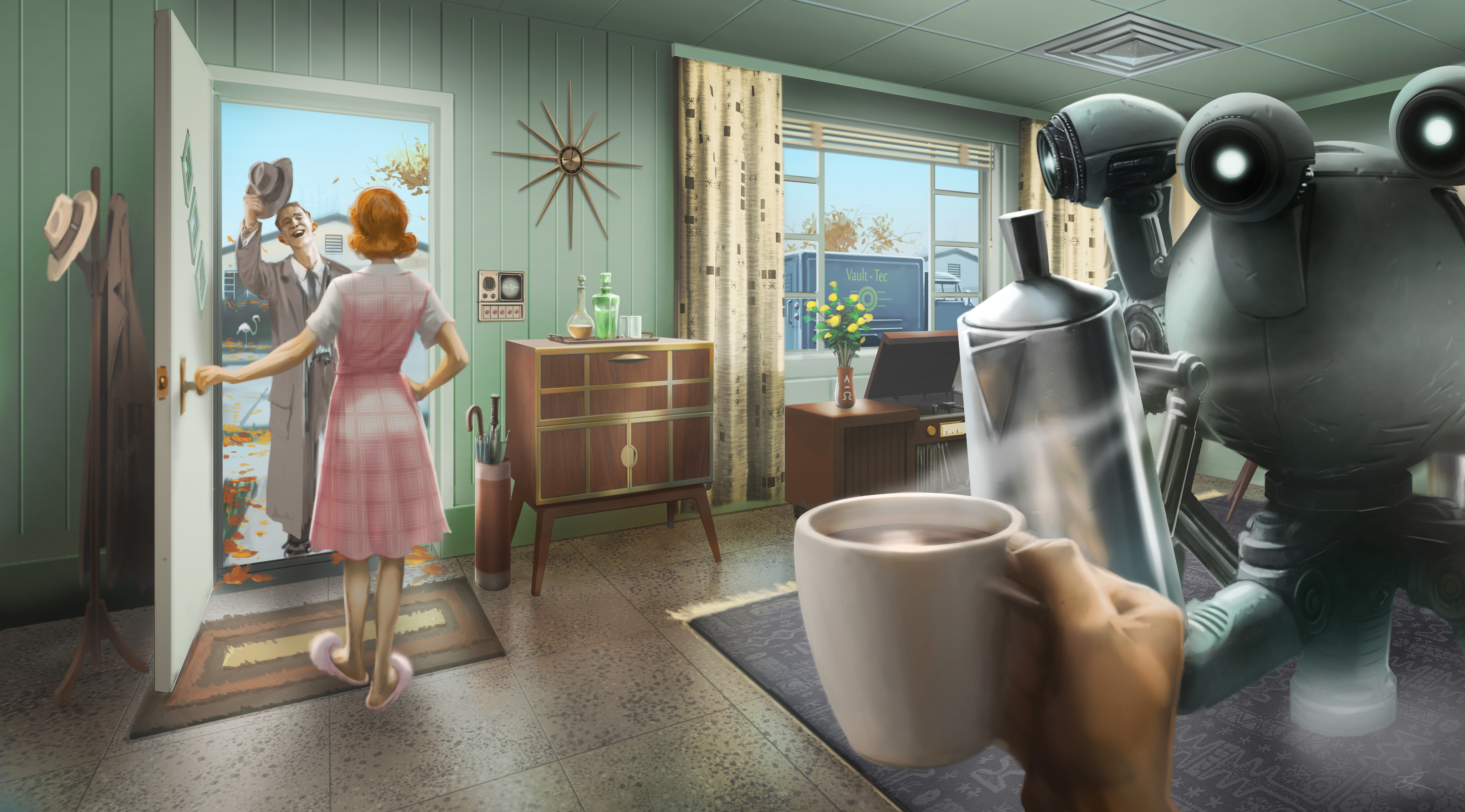 Fallout 4 Pre War Concept Art , HD Wallpaper & Backgrounds