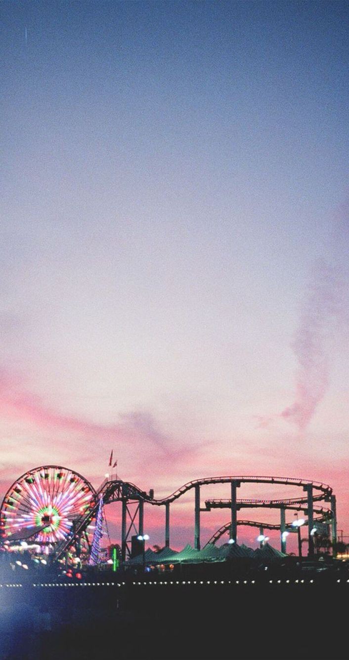 Sunset Aesthetic Wallpaper Awesome Purple Sunset Iphone - Santa Monica Pier , HD Wallpaper & Backgrounds