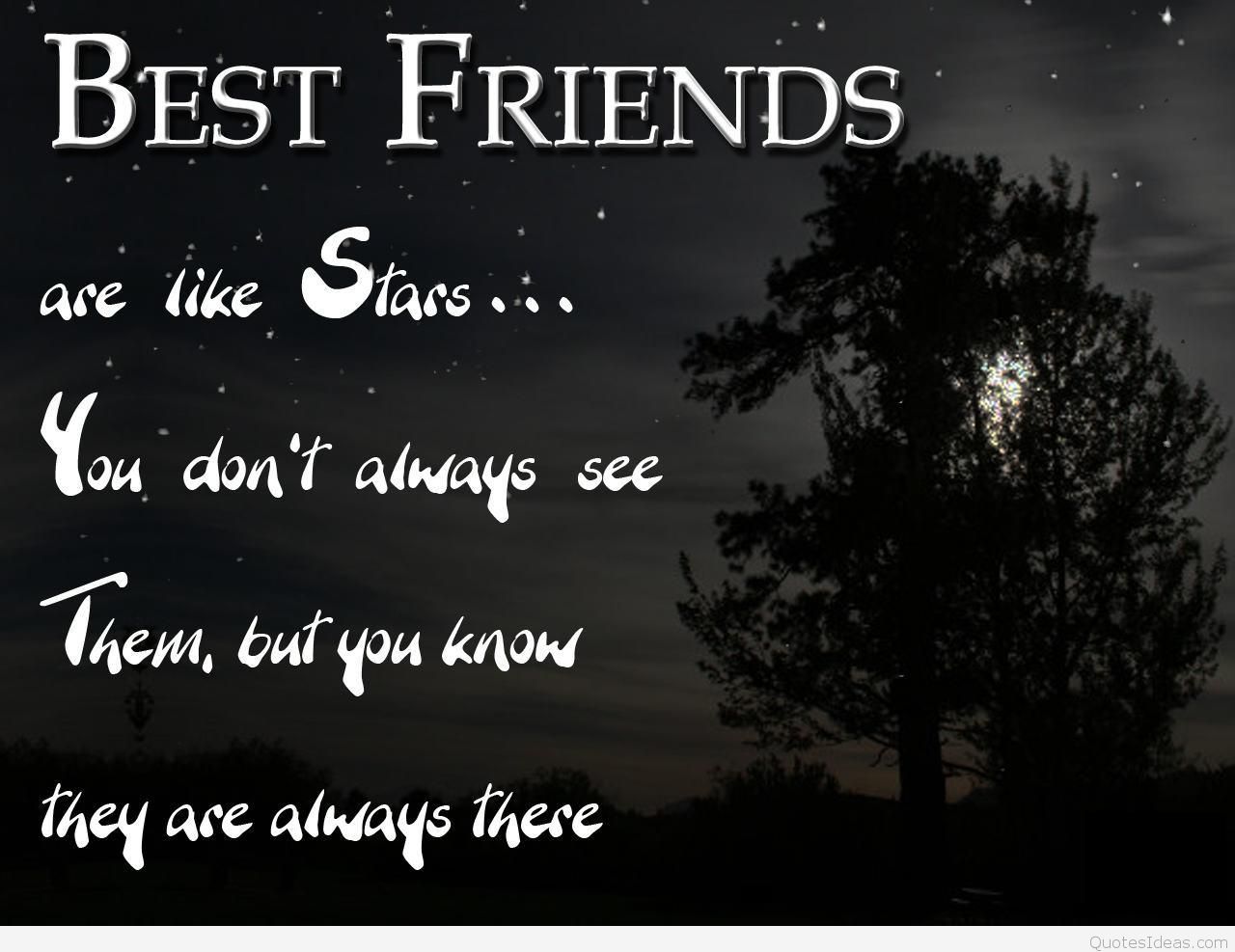 Best Friends Wallpaper With Quote - Friends Are Like Stars You , HD Wallpaper & Backgrounds