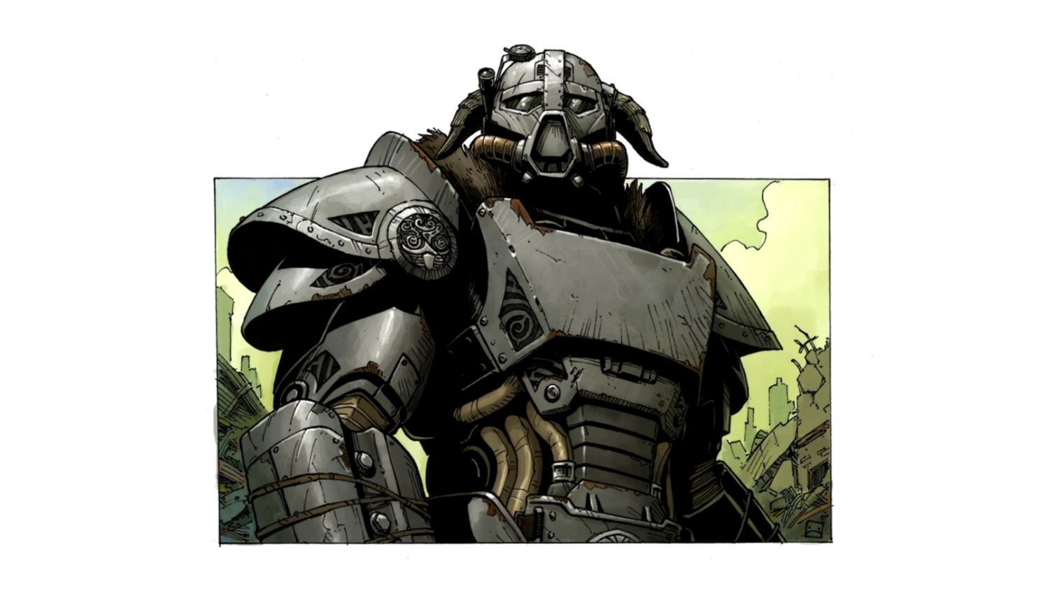 The Elder Scrolls V Skyrim Dragonborn Fallout 4 Wallpapers - Fallout 4 Dragonborn Power Armor , HD Wallpaper & Backgrounds