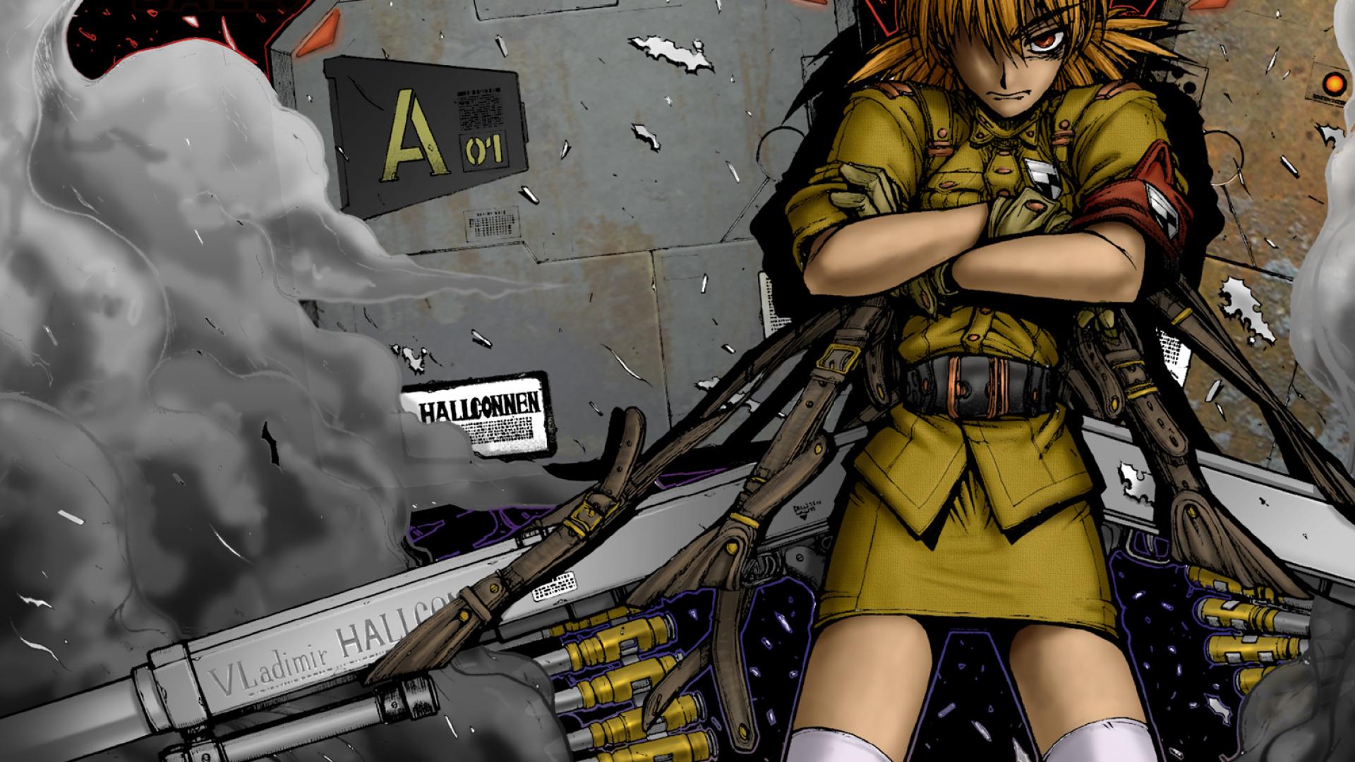 Badass Wallpapers Free Download4 - Seras Victoria Gun Hellsing , HD Wallpaper & Backgrounds