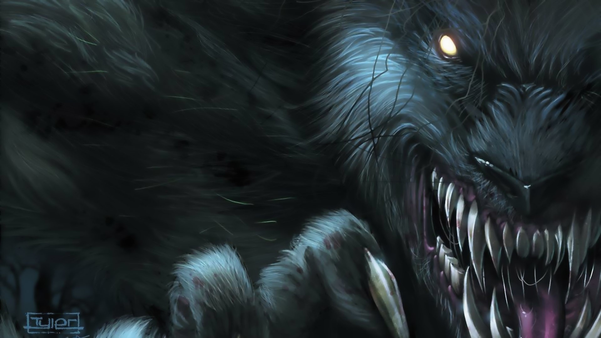 Badass Desktop Wallpaper Wallpapers - Werewolf Wallpaper Hd 1080p , HD Wallpaper & Backgrounds