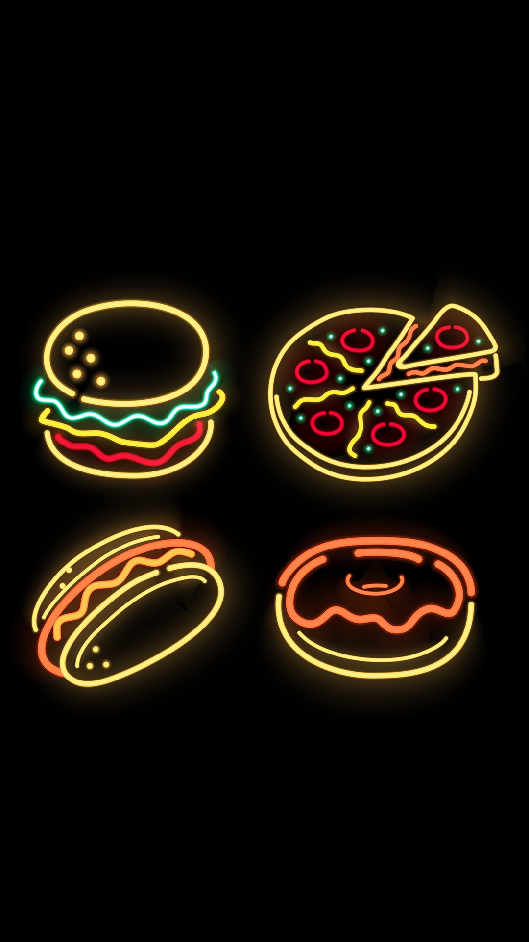 Food - Fast Food Neon Signs , HD Wallpaper & Backgrounds