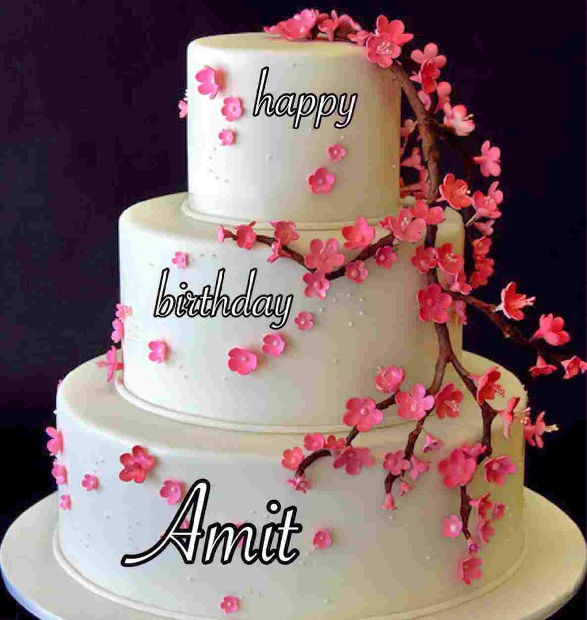 Hd Happy Birthday My Dear Brother Cake Wallpaper - Birthday Cake Image For Amit , HD Wallpaper & Backgrounds