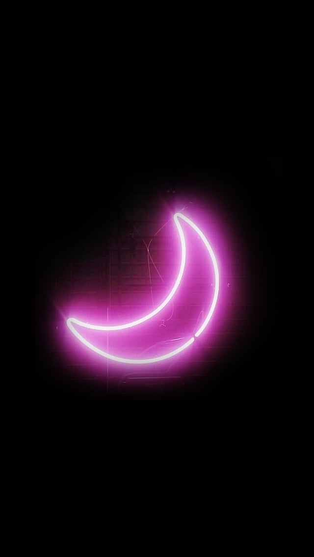Moon, Neon, And Wallpaper Image - Darkness , HD Wallpaper & Backgrounds