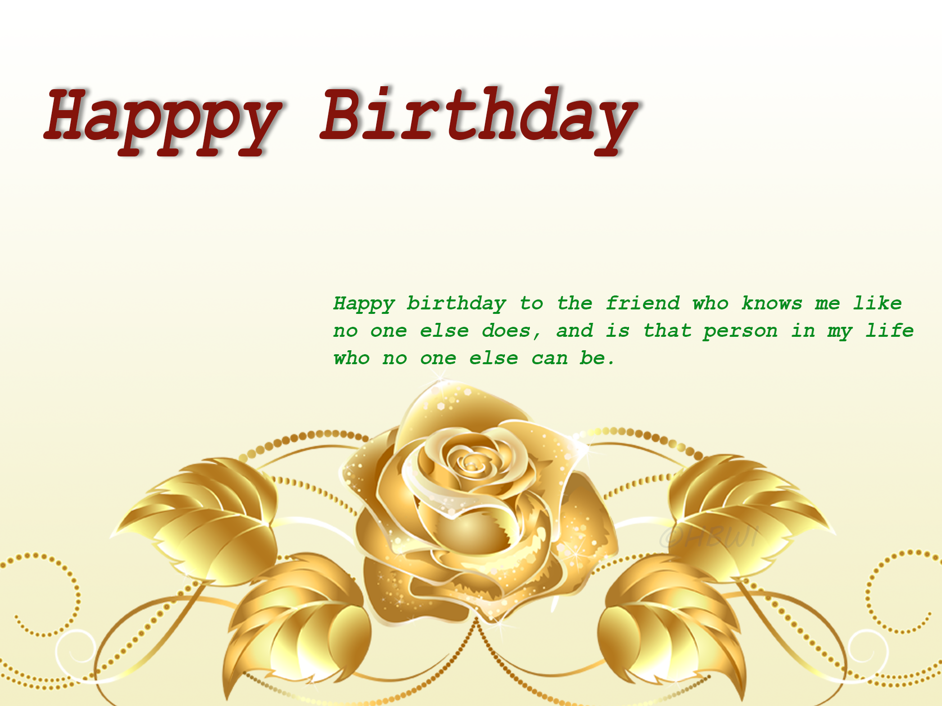 Golden Rose Happy Birthday Image - Gold Flowers Transparent Background , HD Wallpaper & Backgrounds