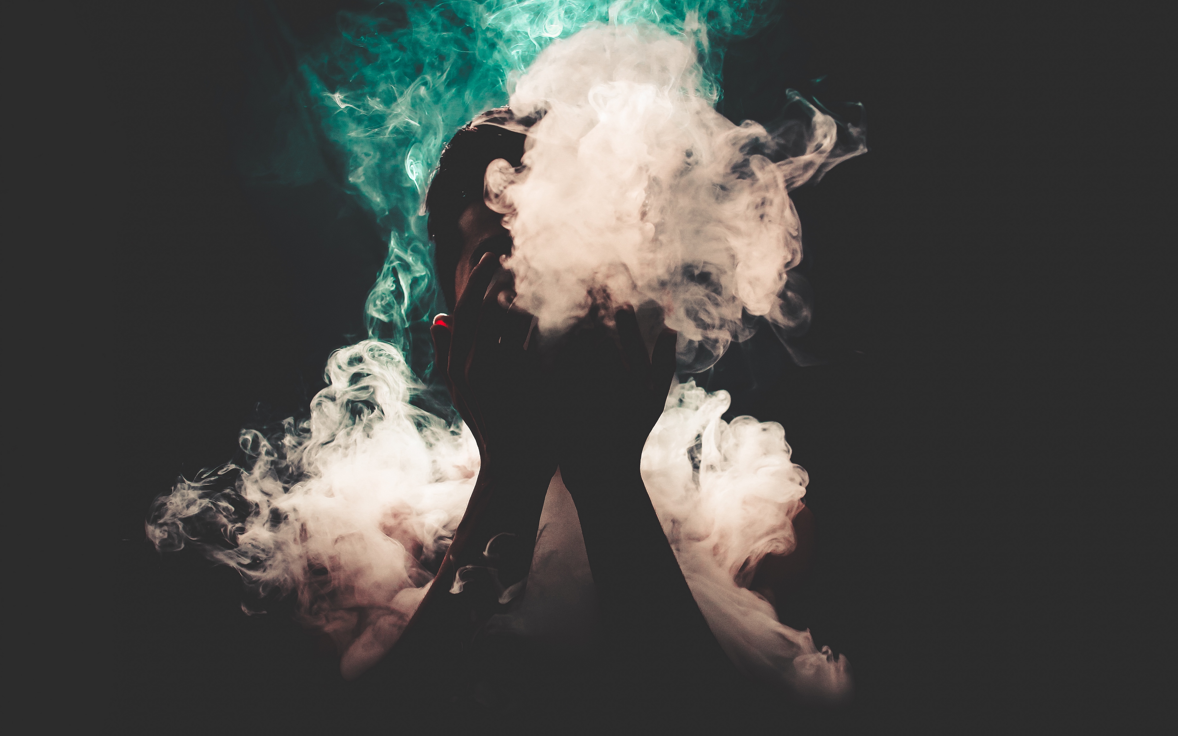 Wallpaper Man, Smoke, Hands, Colorful Smoke - Man With Colorful Smoke , HD Wallpaper & Backgrounds