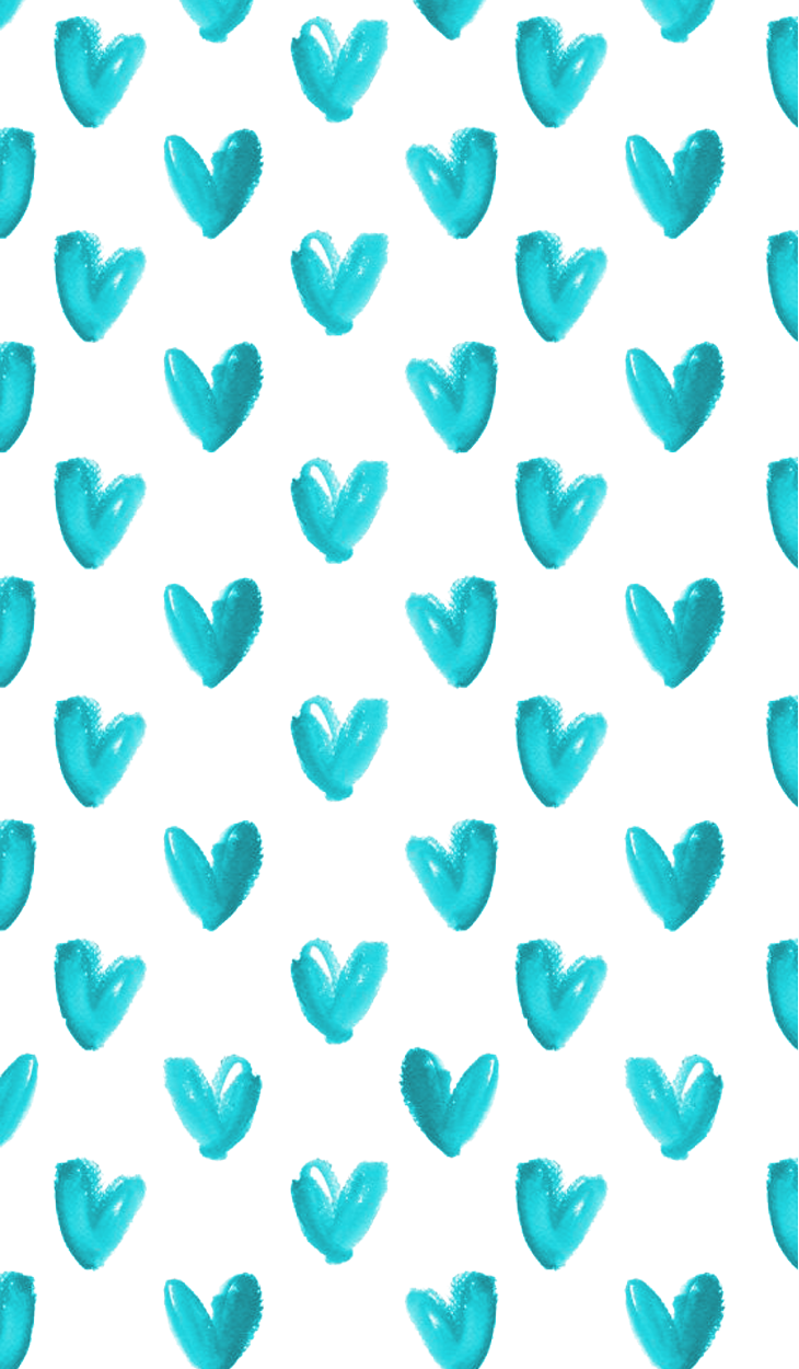 Cute Phone Backgrounds - Turquoise Hearts , HD Wallpaper & Backgrounds