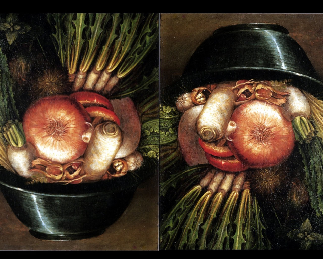 Free Art Wallpapers - Giuseppe Arcimboldo Vegetables In A Bowl The Gardener , HD Wallpaper & Backgrounds