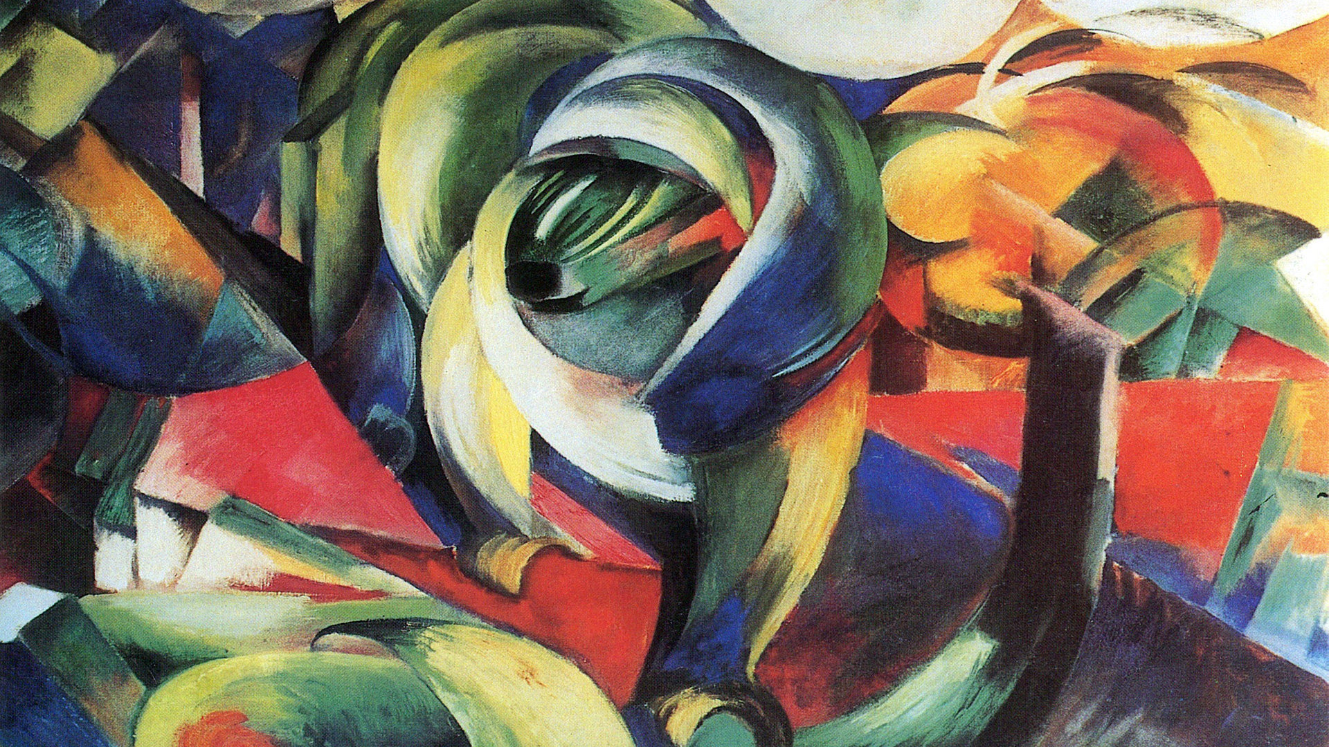 Best Painting & Paint Wallpaper Id - Franz Marc The Mandrill , HD Wallpaper & Backgrounds
