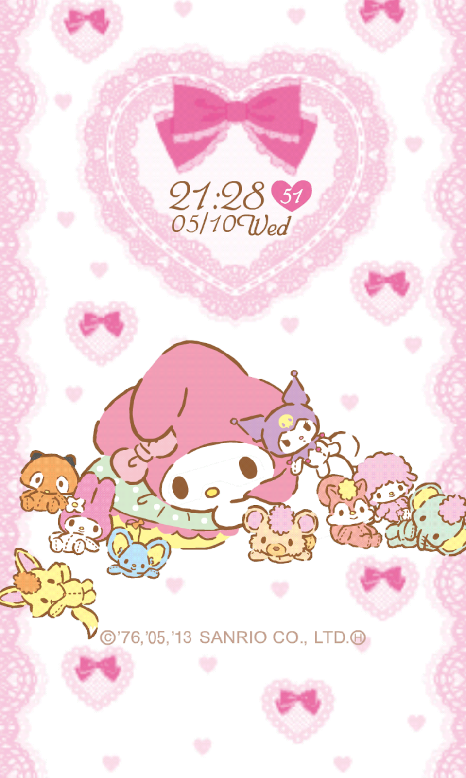 My Melody 🌸 Live Wallpaper - Iphone Lock Screen My Melody , HD Wallpaper & Backgrounds