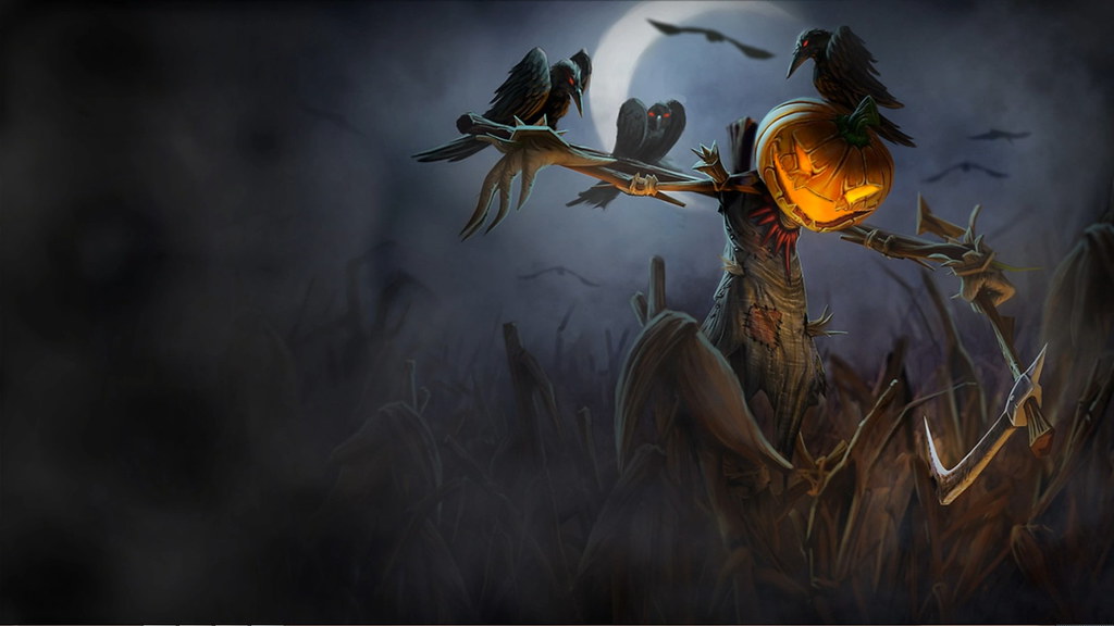 Halloween Scarecrow Ravens Live Wallpaper - Fiddlesticks League Of Legends , HD Wallpaper & Backgrounds