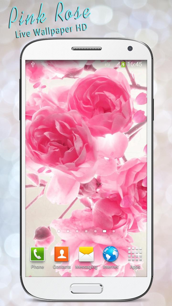 Pink Rose Live Wallpaper For Android - Pink Rose Wallpaper For Mobile , HD Wallpaper & Backgrounds