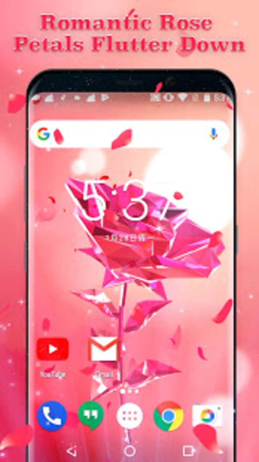 3d Pink Rose Live Wallpaper - Iphone , HD Wallpaper & Backgrounds