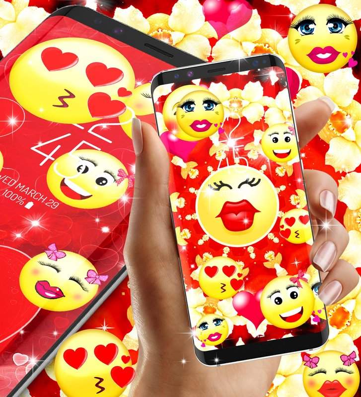 Emoji Love Live Wallpaper-软件截图2 - Mobile App , HD Wallpaper & Backgrounds