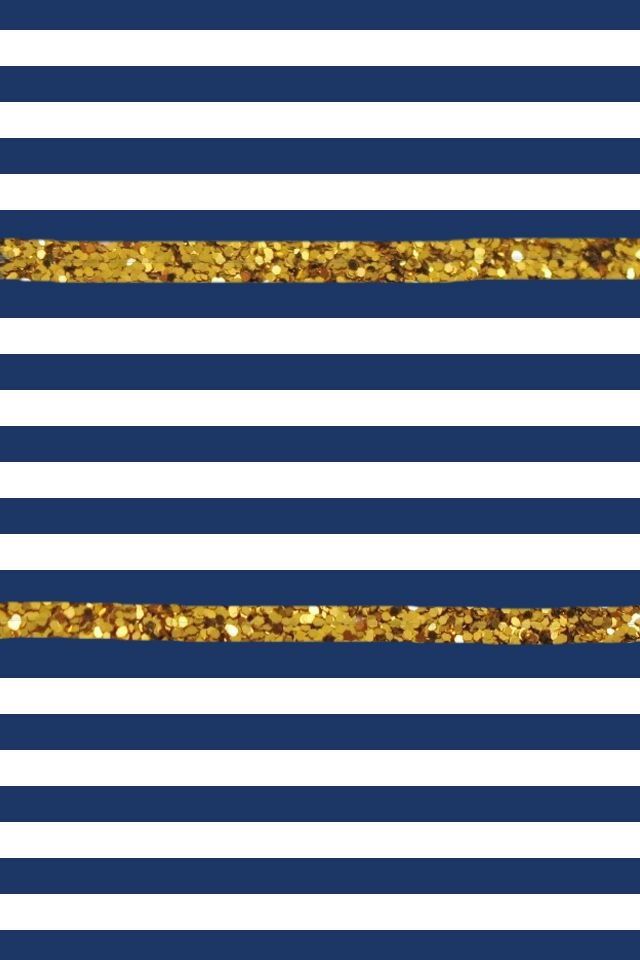 Cute Girly Backgrounds For Ipad Navy And Gold Stripes