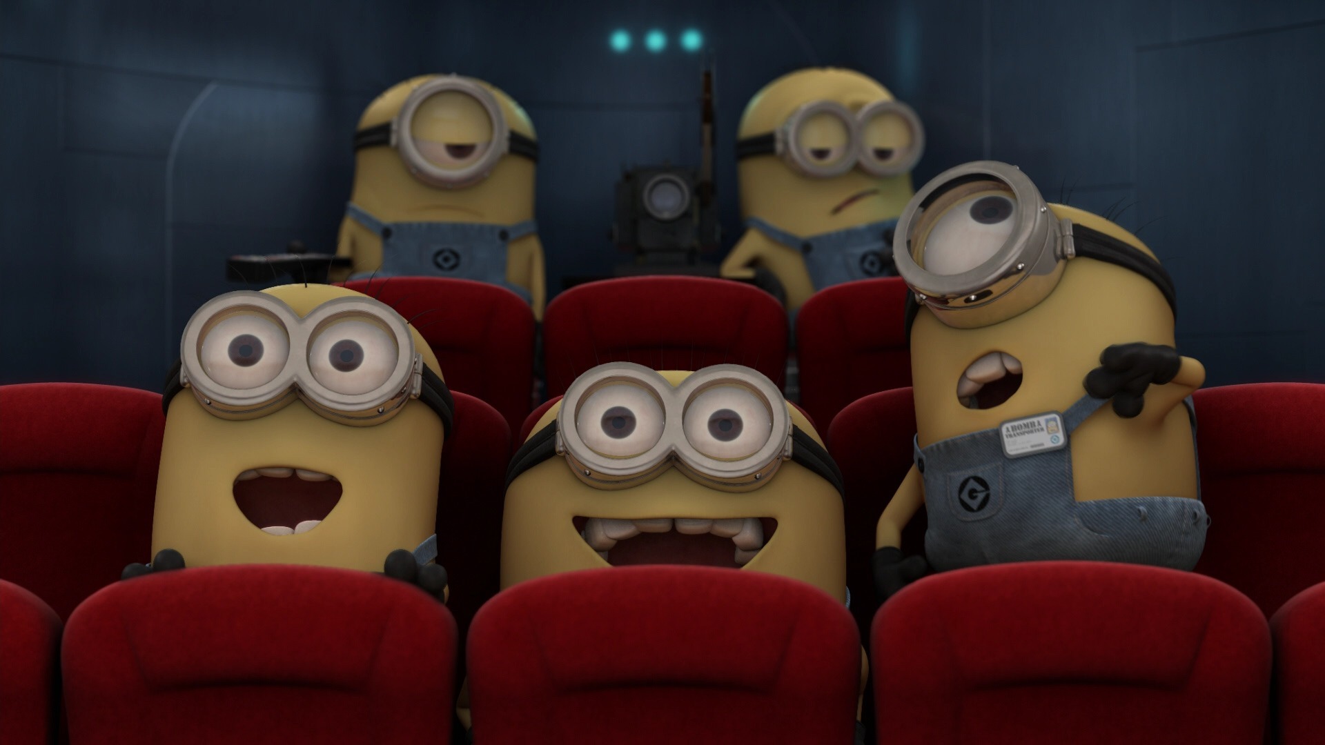 Minions - Minions Watching A Movie , HD Wallpaper & Backgrounds