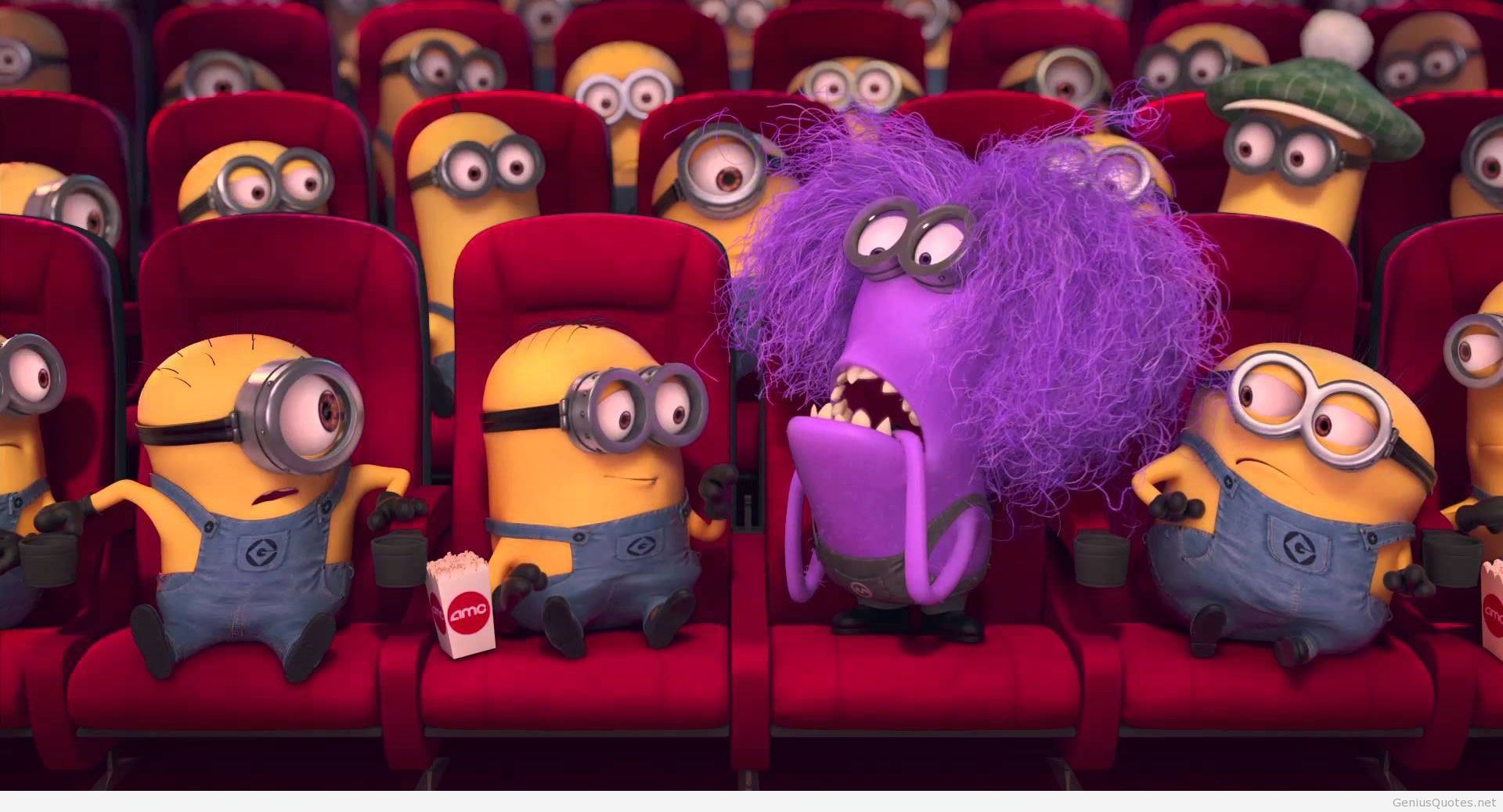 Despicable, Me, Minions, Pictures, Movie, Wallpapers, - Minions Watching Movie , HD Wallpaper & Backgrounds