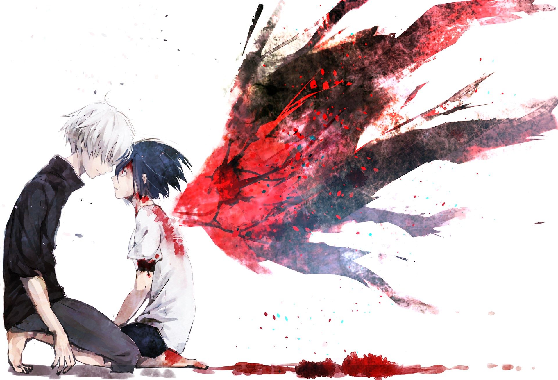 Tokyo Ghoul Wallpaper Background - Tokyo Ghoul Wallpaper Touka And Kaneki , HD Wallpaper & Backgrounds