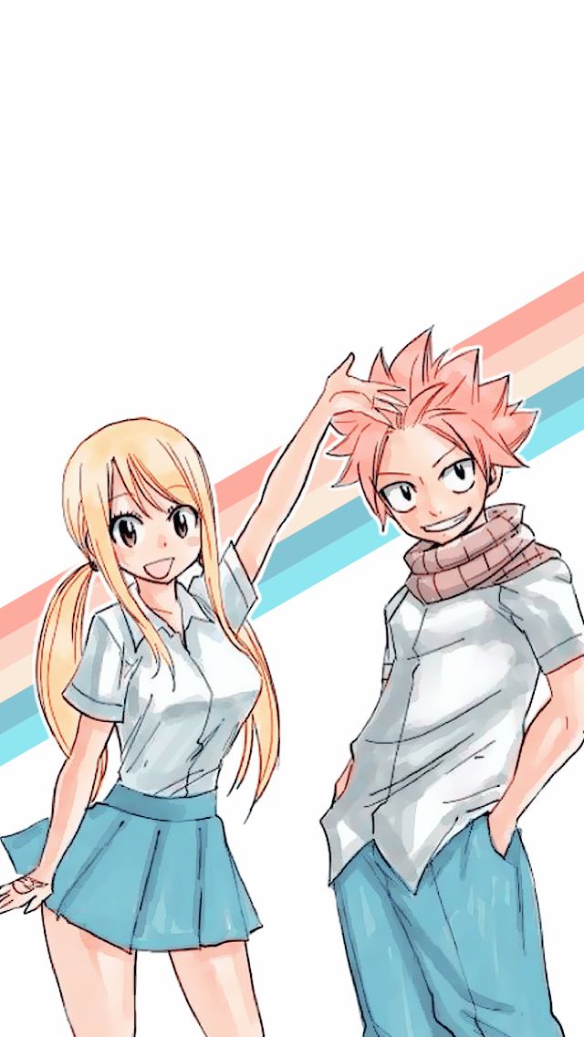 Fairy Tail Some Of My Favorite Nalu Twitter Illustrations - Fairy Tail Lucy School , HD Wallpaper & Backgrounds