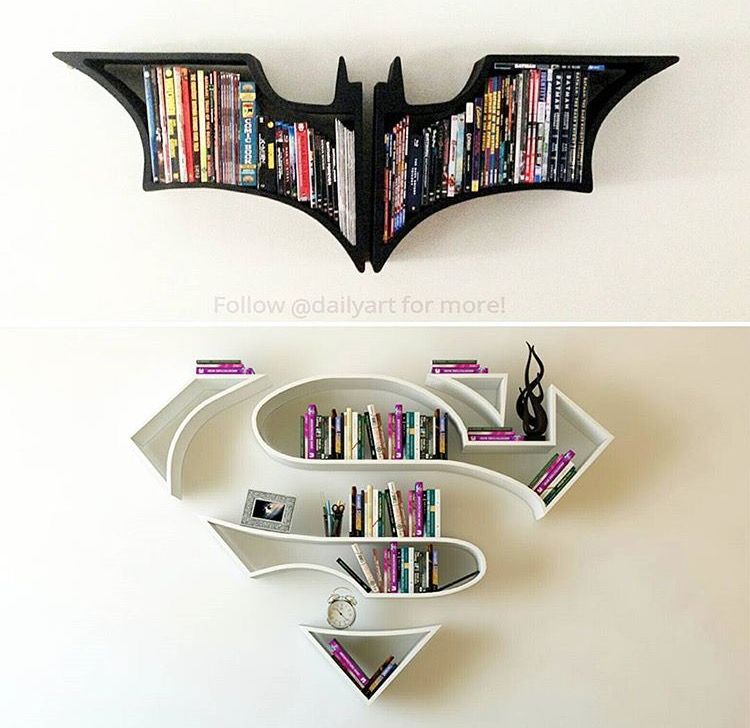 Kelelawar - Batman And Superman Bookshelf , HD Wallpaper & Backgrounds