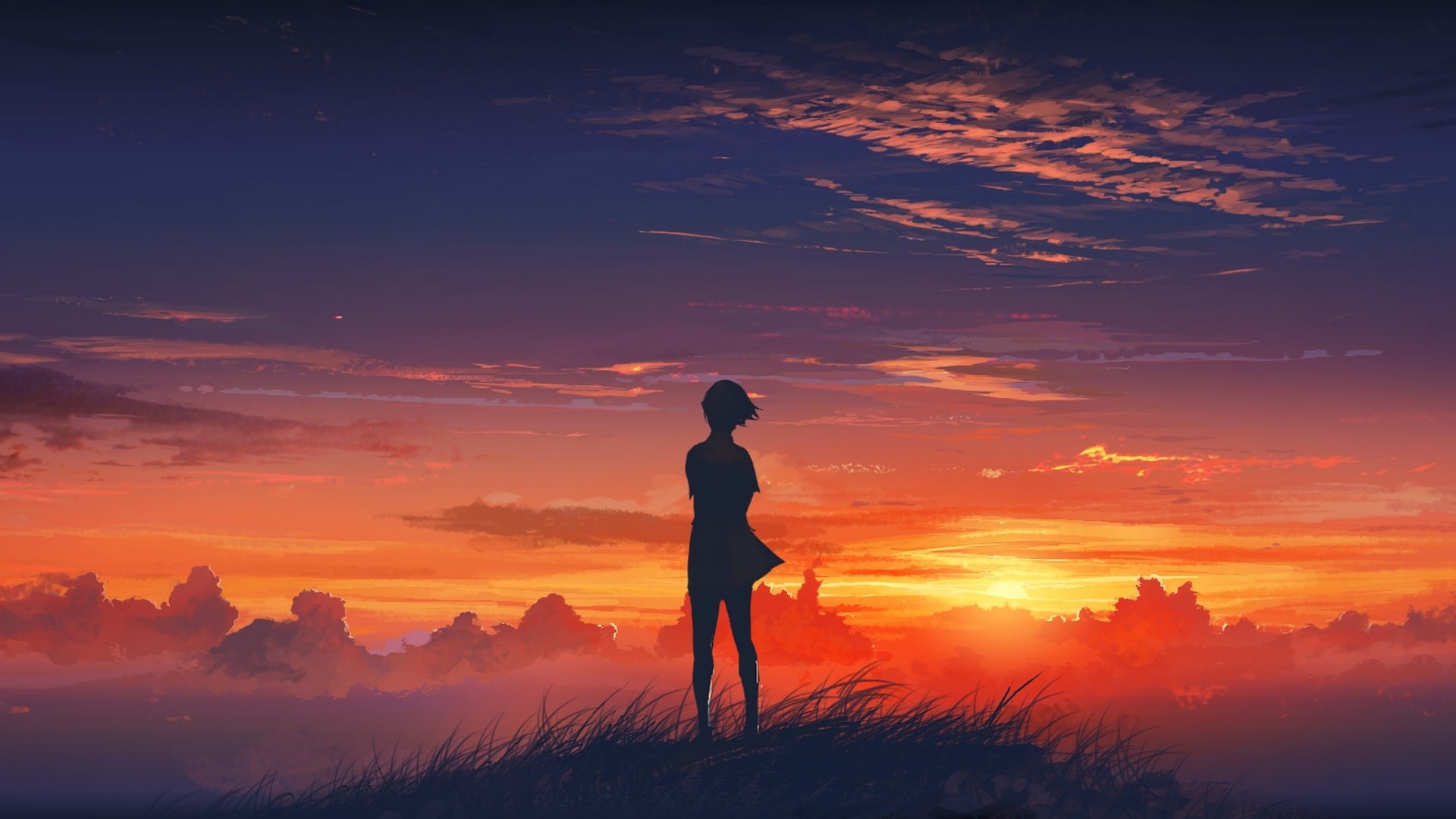 Pretty Sunset Wallpapers Anime Sunset Art 502906 Hd